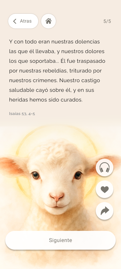 Vista previa de la app Palabras de Fe